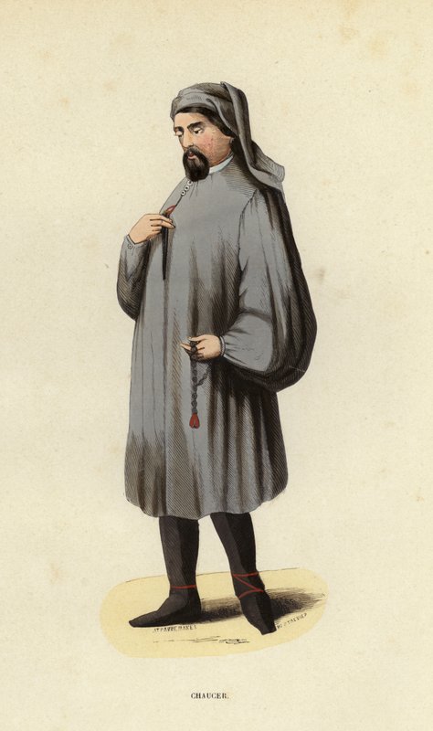 Chaucer (kolorowy grawer) autorstwa European School