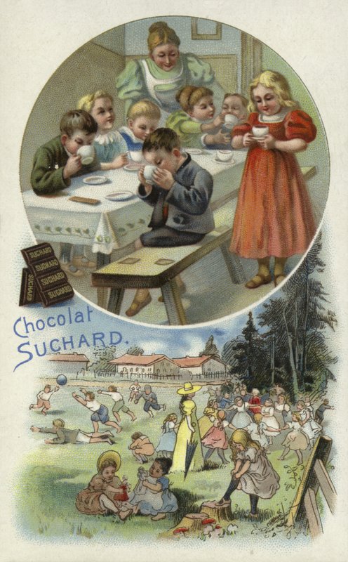Dzieci korzystające z czekolady Suchard w przedszkolu autorstwa European School