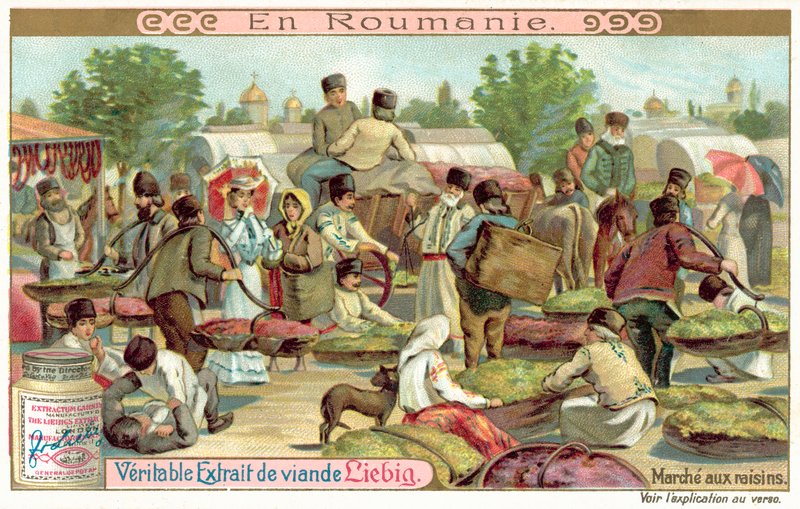 Rynek winogron, Rumunia (chromolitho) autorstwa European School