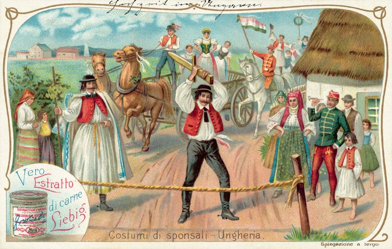 Wesele węgierskie (chromolitho) autorstwa European School