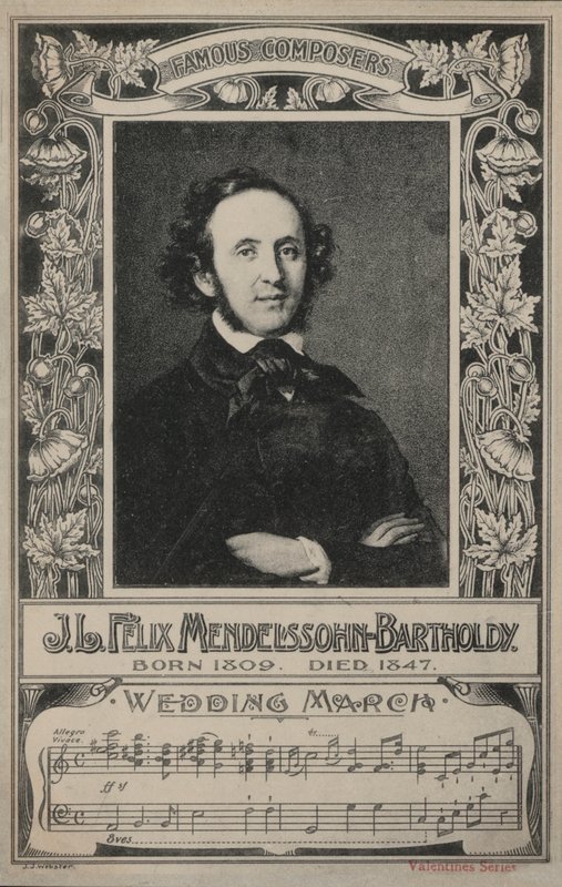 J L Felix Mendelssohn-Bartholdy, Portret (litografia) autorstwa European School