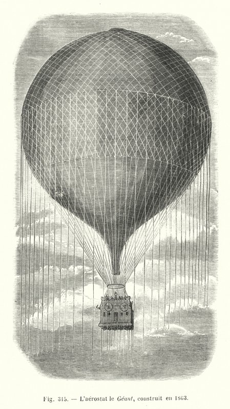 Aerostat Geanta, zbudowany w 1863 r. autorstwa European School