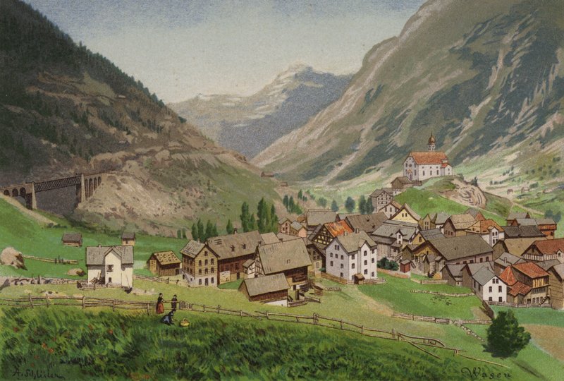 Jezioro Czterech Kantonów: Wasen (kolor lito) autorstwa European School