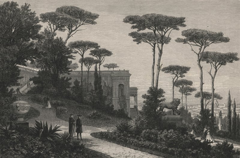 Le Monte-Pincio Rzym (rycina) autorstwa European School