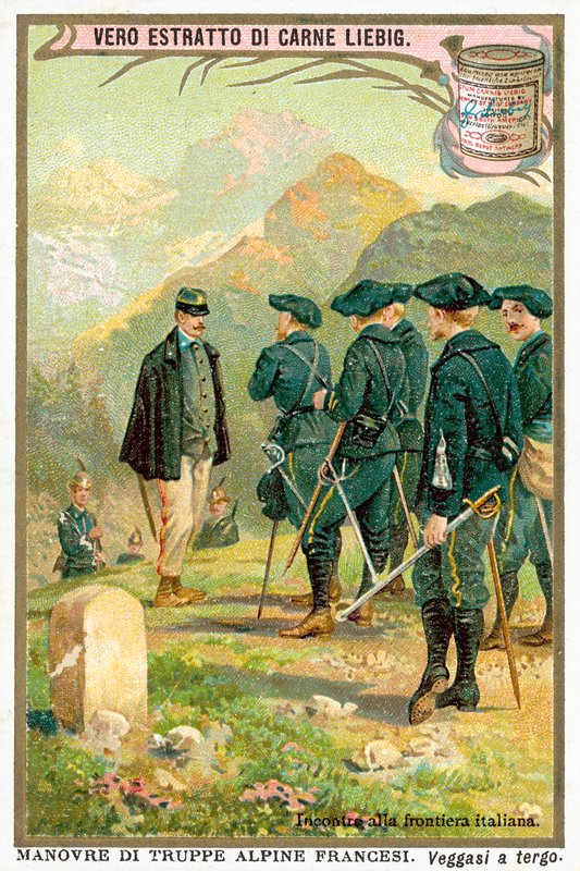 Spotkanie na granicy włoskiej (chromolitho) autorstwa European School
