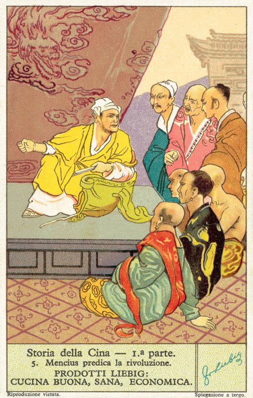 Mencjusz głoszenie rewolucji (chromolitho) autorstwa European School