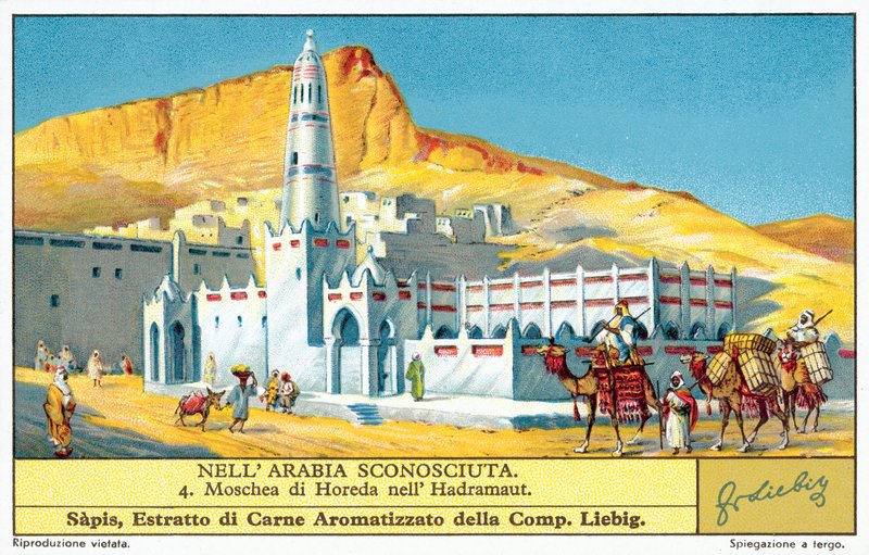 Meczet Horedy w Hadhramaut (chromolitho) autorstwa European School