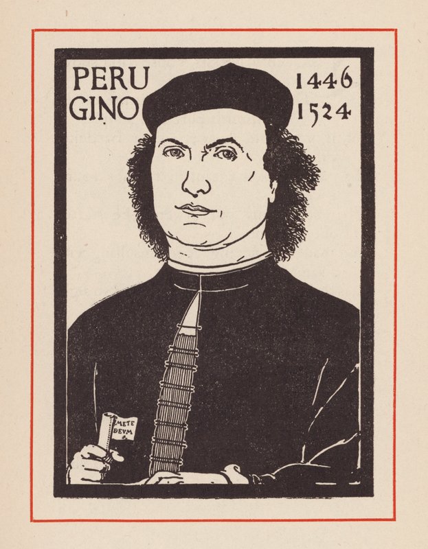 Pietro Perugino, włoski artysta renesansowy (litografia) autorstwa European School