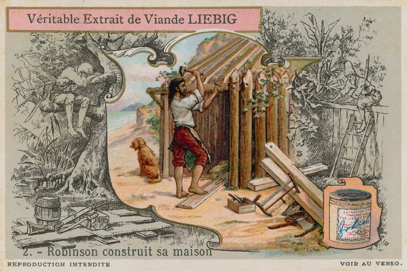 Robinson Crusoe buduje swoją chatę autorstwa European School