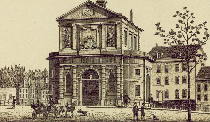 Rotterdam: Delftsche Poort (litografia) autorstwa European School