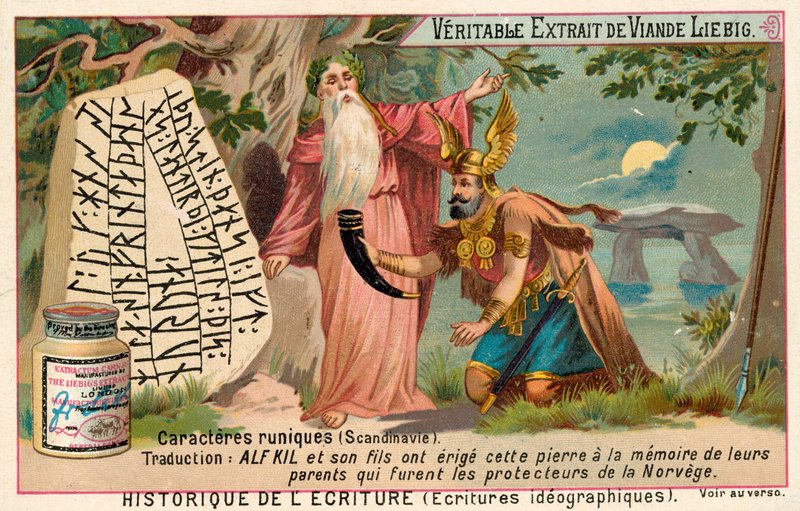 Runy skandynawskie (chromolitho) autorstwa European School