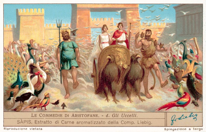 Scena z Ptaków (chromolitho) autorstwa European School
