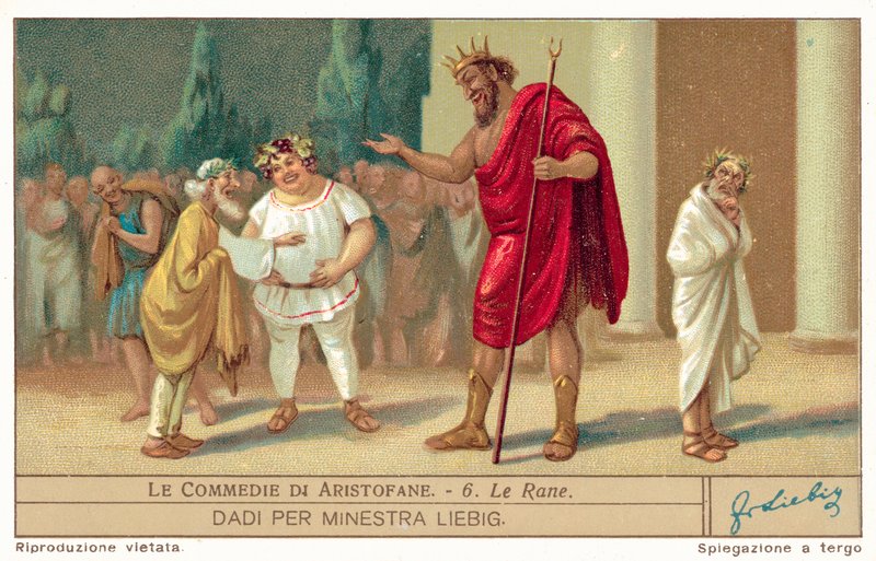 Scena z żab (chromolitho) autorstwa European School
