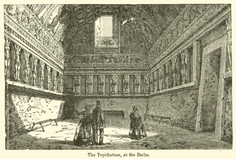 Tepidarium, przy Łazienkach (rycina) autorstwa European School