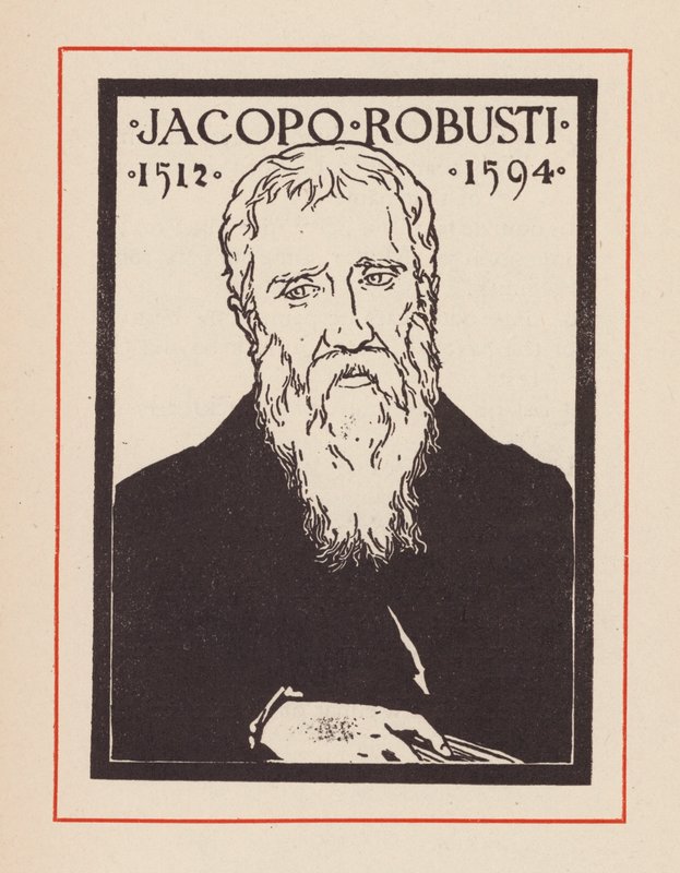 Tintoretto, włoski artysta renesansowy (litografia) autorstwa European School