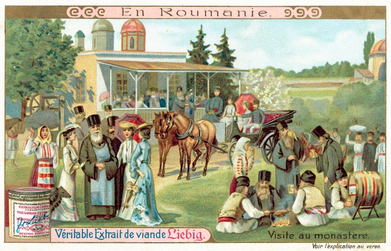 Wizyta w klasztorze w Rumunii (chromolitho) autorstwa European School