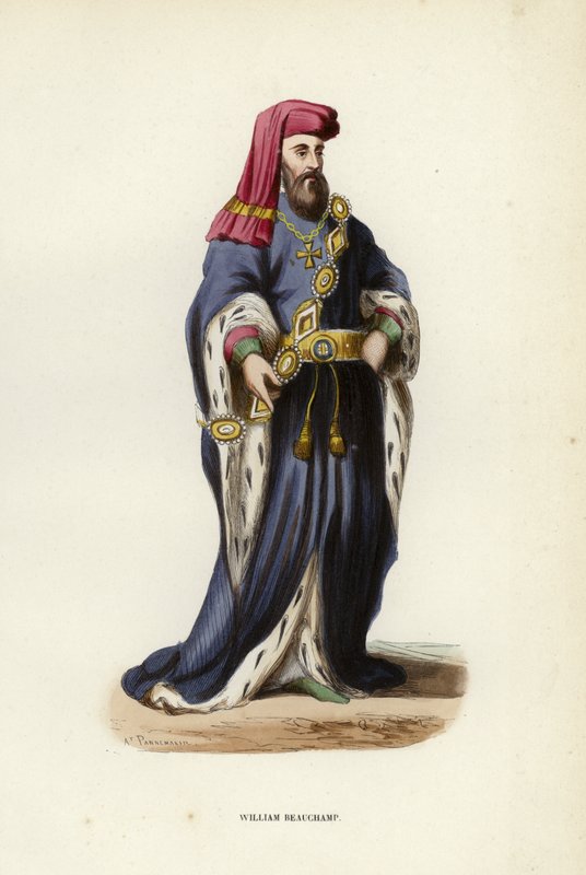 William Beauchamp (kolorowy grawerunek) autorstwa European School