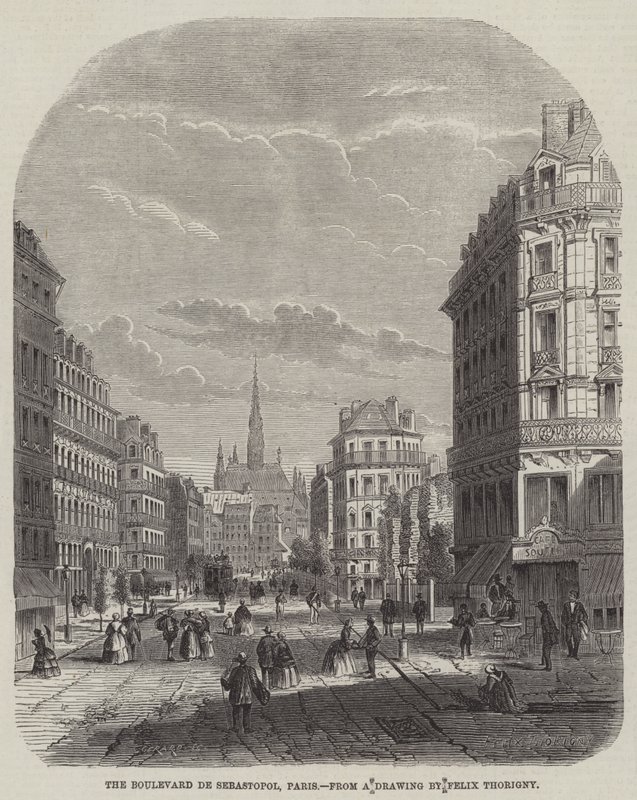 Boulevard de Sewastopol, Paryż autorstwa Felix Thorigny