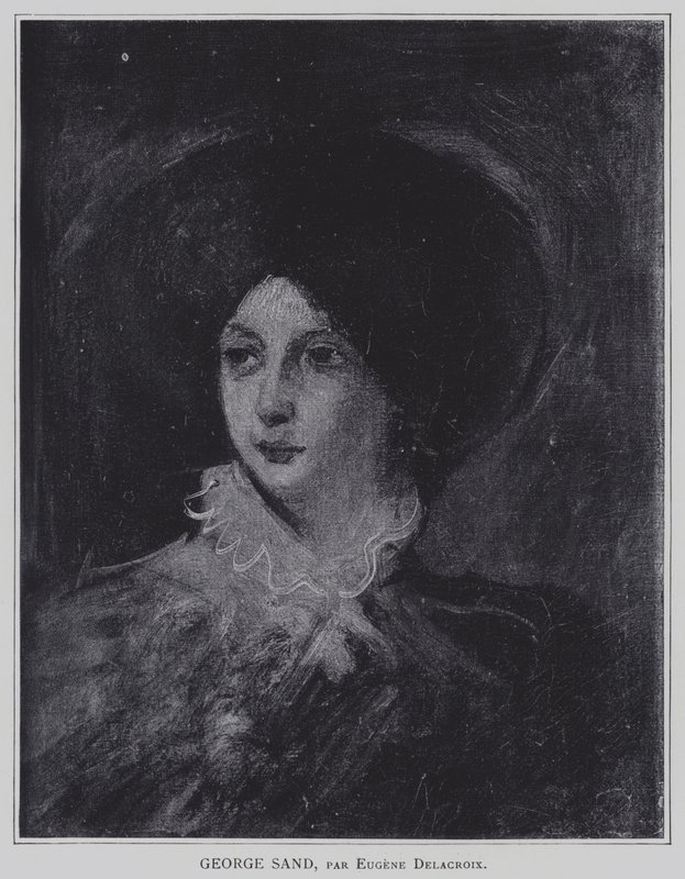 George Sand autorstwa Ferdinand Victor Eugene Delacroix