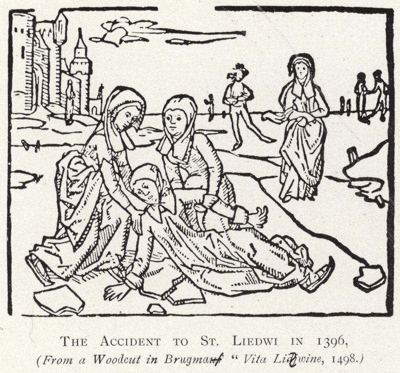 Wypadek św. Liedwiego w 1396 r. autorstwa Flemish School