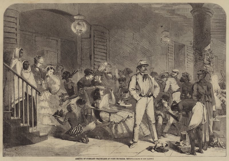Przybycie Overland Travellers do Point de Galle, Cejlon autorstwa Florence Claxton