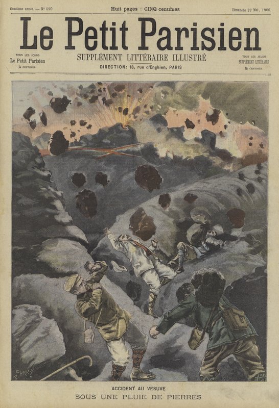 Erupcja Wezuwiusza autorstwa Fortune Louis Meaulle