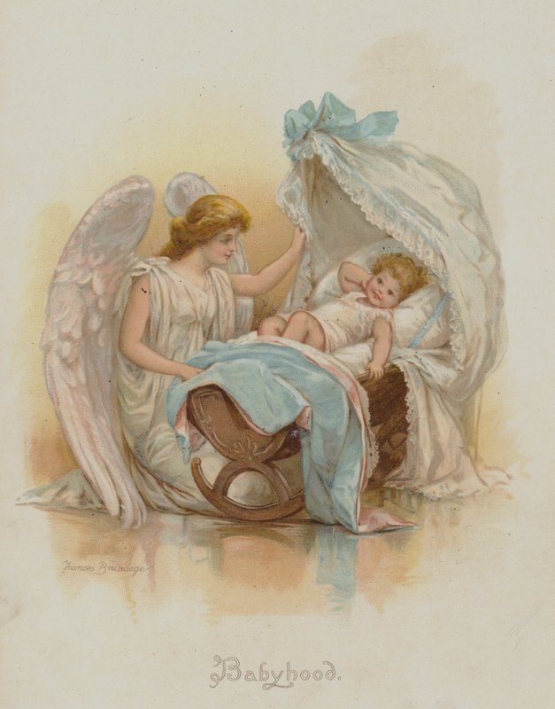 Dzieciństwo (chromolitho) autorstwa Frances Brundage