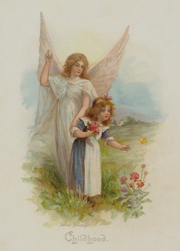 Dzieciństwo (chromolitho) autorstwa Frances Brundage
