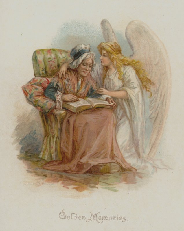 Złote wspomnienia (chromolitho) autorstwa Frances Brundage