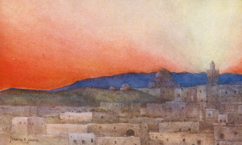 A Desert Afterglow (kolorowa litografia) autorstwa Frances Nesbitt