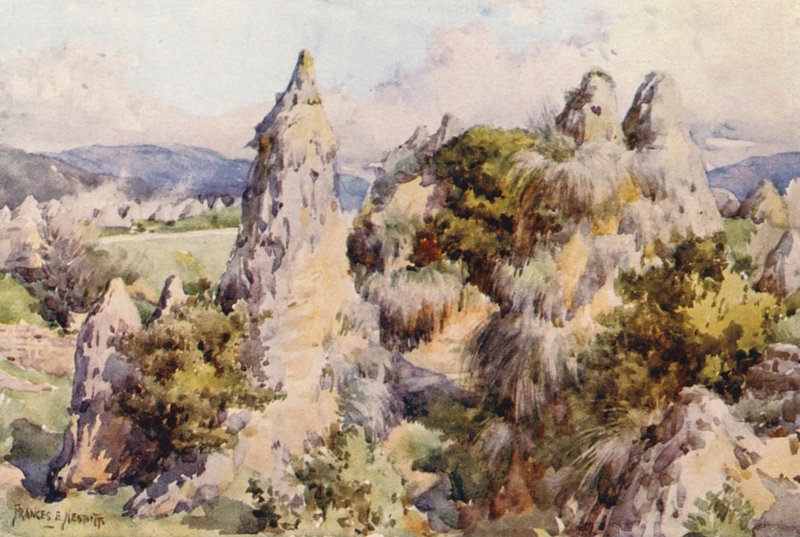 Arabskie wesele, Hammam Meskoutine (kolorowa litografia) autorstwa Frances Nesbitt