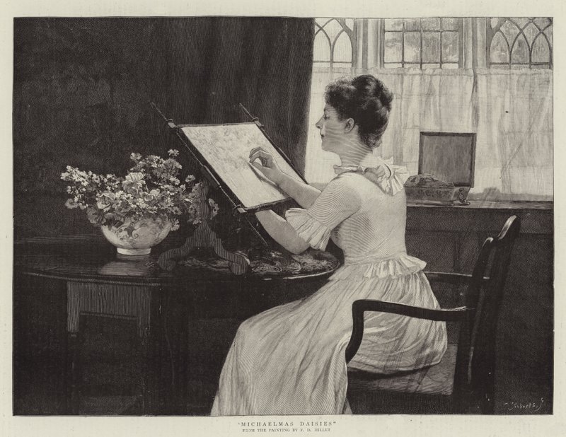 Stokrotki Michaelmas autorstwa Francis Davis Millet