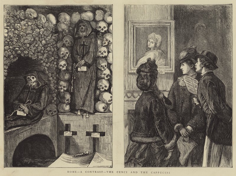 Rzym, kontrast, Cenci i Cappuccini autorstwa Francis S. Walker