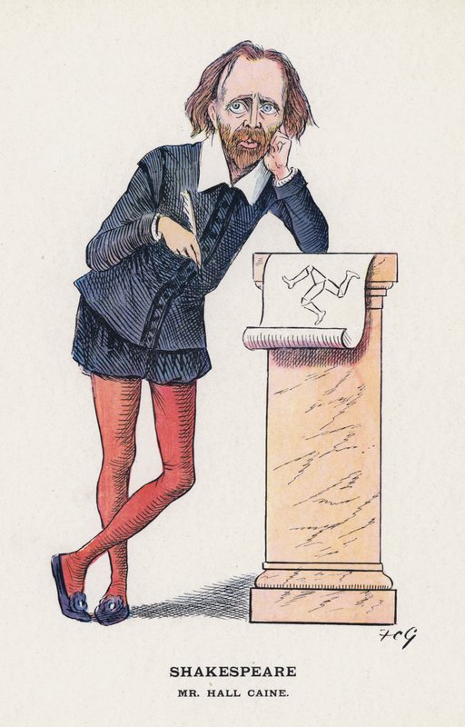 Szekspir, Mr Hall Caine (kolor lito) autorstwa Francis Carruthers Gould