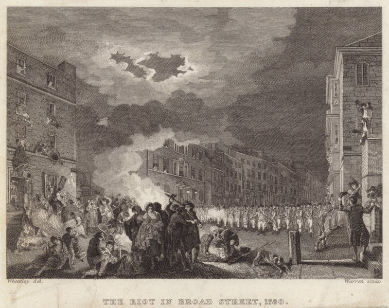 Zamieszki na Broad Street w 1780 r. autorstwa Francis Wheatley