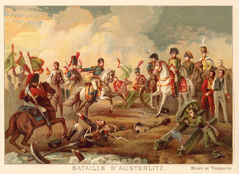 Bitwa pod Austerlitz, 1805 (chromolitho) autorstwa Francois Pascal Simon Gerard