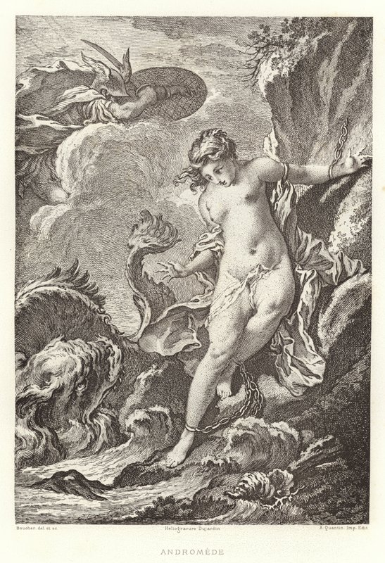 Andromeda (grawerowanie) autorstwa Francois (after) Boucher