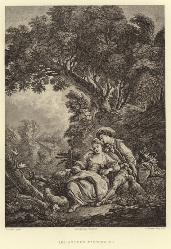 Miłość duszpasterska (grawerowanie) autorstwa Francois (after) Boucher