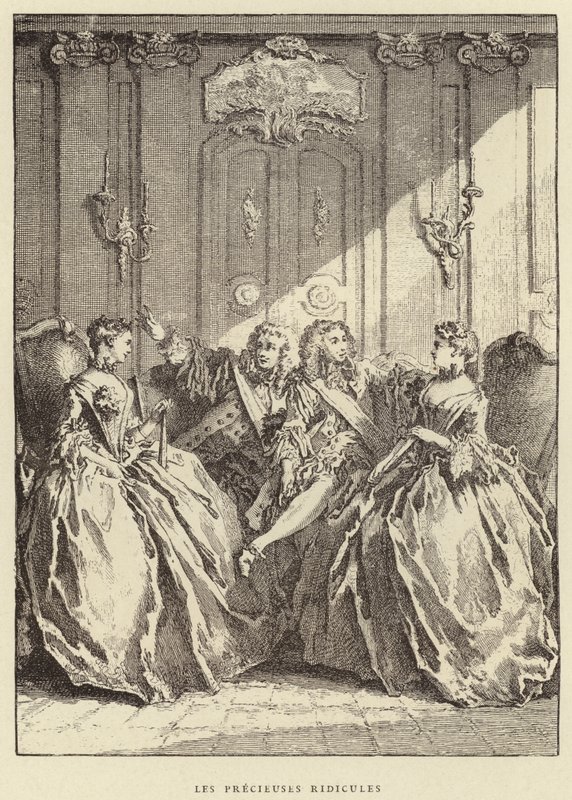 Les Precieuses Ridicules (grafika) autorstwa Francois (after) Boucher