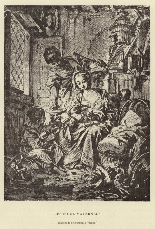 Opieka położnicza autorstwa Francois (after) Boucher
