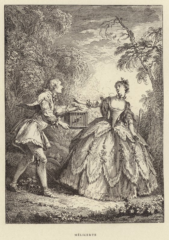 Melicerte (grawerowanie) autorstwa Francois (after) Boucher
