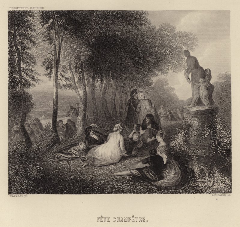 Impreza polowa autorstwa Francois Louis Joseph Watteau