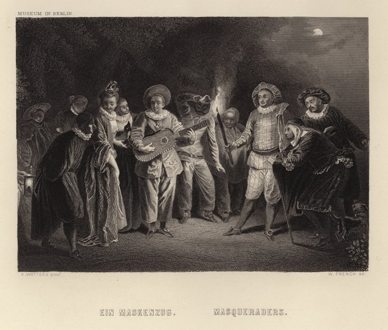 Maskarady autorstwa Francois Louis Joseph Watteau