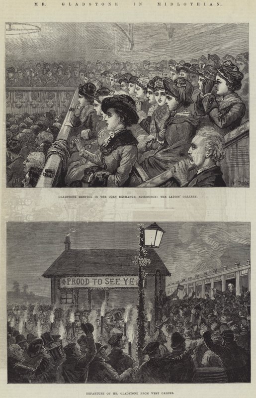Pan Gladstone w Midlothian autorstwa Frank Dadd