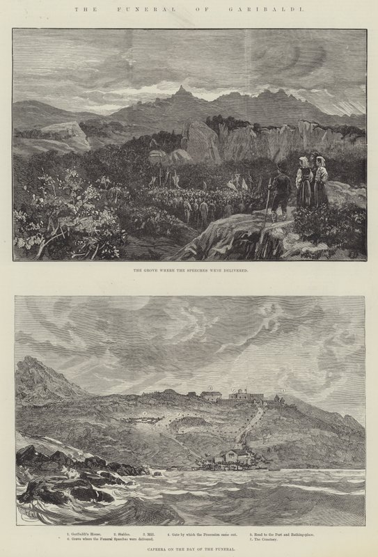 Pogrzeb Garibaldi autorstwa Frank Dadd