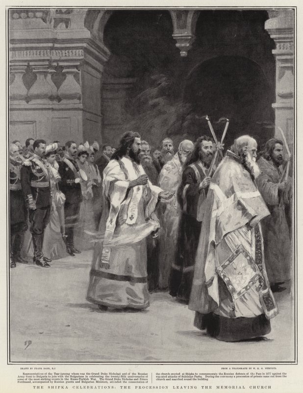 Uroczystości w Shipka, procesja z Kościoła Pamięci autorstwa Frank Dadd
