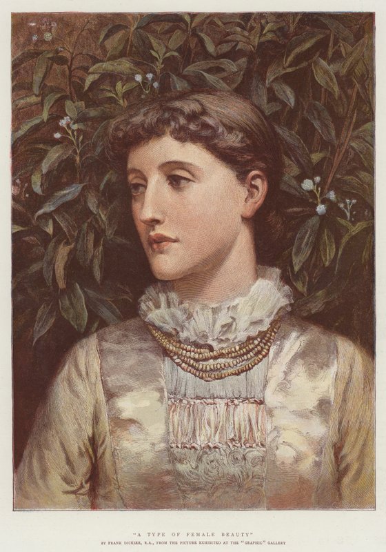Typ kobiecej urody (chromolitho) autorstwa Frank Dicksee