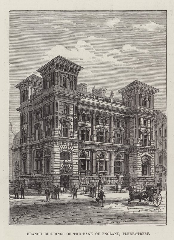 Budynki oddziału Banku Anglii, Fleet-Street autorstwa Frank Watkins