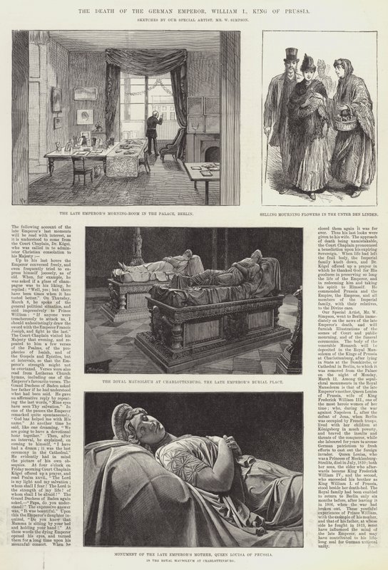 Śmierć niemieckiego cesarza, Wilhelma I, króla Prus autorstwa Frank Watkins