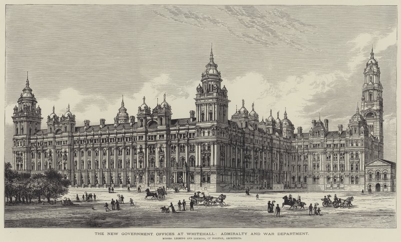 Nowe biura rządowe w Whitehall, Admiralicja i Departament Wojny autorstwa Frank Watkins